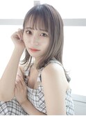 大人可愛い美髪こなれミディグレージュ外はね178