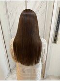艶髪ストレート アッシュブラウン 髪質改善トリートメント