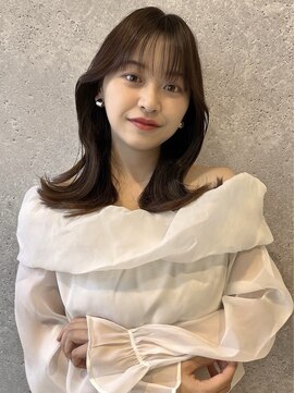 アース 三軒茶屋店(HAIR&MAKE EARTH) 三軒茶屋_レディース_ロング_ブラウン_コテ巻き_パーマ_小顔