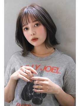 ブラン 広島本通(Blanc) 【Blanc】グレージュ＿インナーカラー＿ボブ