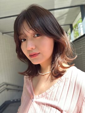 バイオレットジェム(Violet`jem) シースルーバング鎖骨ミディくびれヘア小顔カットKA-17