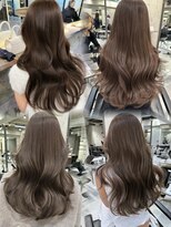 サイン 渋谷(SIGN) 韓国ヘアーハッシュカットレイヤーカットグレージュブリーチ無し