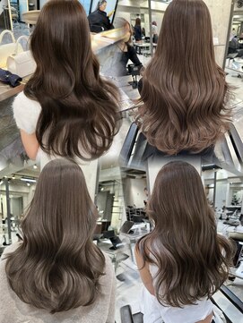 サイン 渋谷(SIGN) 韓国ヘアーハッシュカットレイヤーカットグレージュブリーチ無し