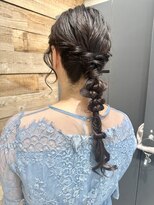 ベイショア(Bay Shore NY)&nbsp;編みおろしアレンジ/参列ヘア/ヘアアレンジ