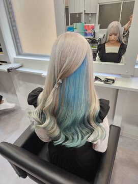 シェイロ(Cielro) ホワイトアッシュ/アイスブルー/インナーカラー☆suzu☆