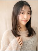 □シースルーバング前下がりレイヤーロング416北浦和30代40代