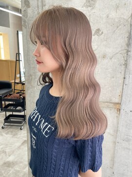 アロ 大阪梅田(alo) 【momoa】透明感たっぷりミルクティー《ブリーチ/大阪梅田》