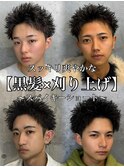 短髪/アップバング/スパイキーショート/刈り上げ/メンズパーマ