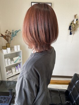 レイヤーボブ×ピンクブラウン☆
