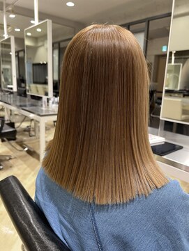 銀座ラボ 千葉店(LA BO) 髪質改善 育てるブリーチなしミルクティーベージュ