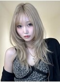 着物ヘア/大人ガーリー/ダークアッシュ/似合わせカット/渋谷