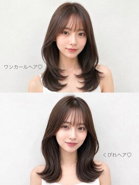 プラチナ(PLATINA) 2wayレイヤー韓国風くびれヘア顔まわり前髪カット小顔似合わせ