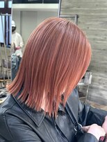 ヲタク(wotaku.)&nbsp;オレンジピンク暖色カラーハイトーンブリーチカラーダブルカラー