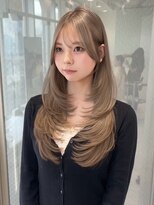 ニューヨークニューヨーク 三宮駅前店(NYNY)&nbsp;韓国風ロングレイヤー×ミルクティーベージュ