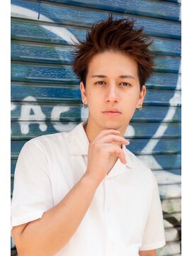 オースティン 流山おおたかの森(AUSTIN) ツイストパーマ七三オールバックマッシュウルフスリークショート