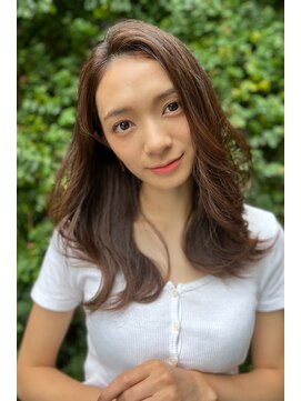 リークフー(Ree cu fuu) 20代30代40代 かきあげバングのセミロングレイヤー2 藤沢