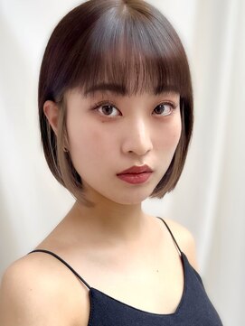 アフロートリノ(AFLOAT Leino) 【修】20代30代40代◎透明感カラー×韓国切りぱなしボブ