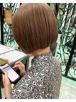 マイ ヘア デザイン 岡崎(MY hair design) 斜めバング/グレージュカラー/シルキーベージュ/岡崎