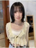 【中澤彩乃】ブルーシルバーグレージュマッシュウルフ