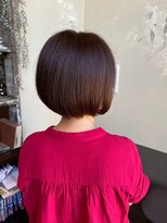 ヘアーメイク アチャ(hair make accha) 肩にかからない　丸みショートボブ