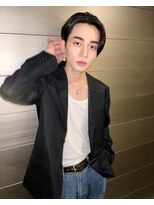 メンズオールバック大人艶髪ヘア