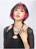 くびれヘア顔周りレイヤーショートダブルカラー_F40452