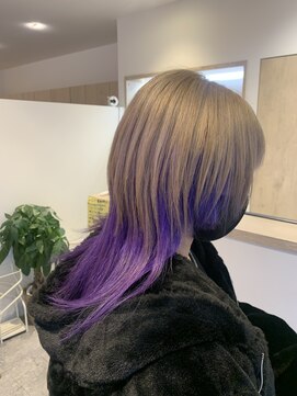 ルルバイアズール 草加店(LULU by azule) ツートンカラー、ホワイトベージュ,パープル【草加】