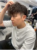 ホワイトメッシュ/ツイスト/ツイスパ/パーマ/メンズ/眉毛