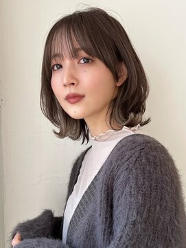 ハニーシブヤ(HONEY shibuya) 大人可愛い20代30代40代くびれ外ハネボブ/チャコールグレー3