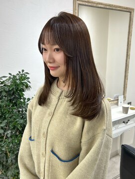 クレム 博多駅店(ChLem) レイヤー セミロング 前髪 顔まわり 髪質改善 福岡美容室