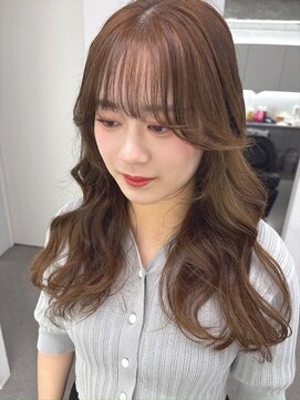 イロウ 山口どうもん店(IROW) 大人ガーリー/ミディアムレイヤー/グレージュ/ブリーチなし