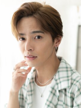 モッズヘア メン 新所沢店(mod's hair men) 20代30代アップバング七三ハイトーンカラー王道ショートe新所沢