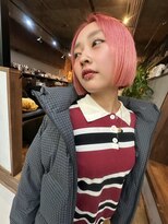 コエル(KOER)&nbsp;273. 卵型/ピンクストレート/ハイトーンカラー/ブリーチ