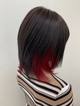 ダスティ 豊科駅前店(Dasty) インナーカラー×レッド