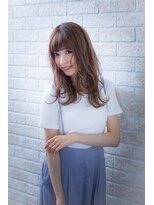 ヘアーアートシフォン 池袋西口店(Hair art chiffon)&nbsp;厚めバングマッシュルーズセミディベージュカラー大人かわいい