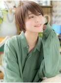 斜めバンググレージュカラー小顔ボブショートc5浦和20代30代40代