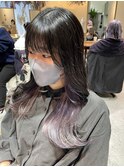 インナーカラー　紫
