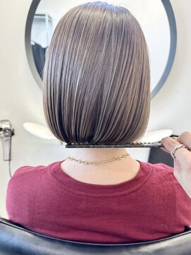 ヒビヲ(HIBIO) ナチュラルボブフルカラーケアブリーチダブルカラーミニボブ韓国