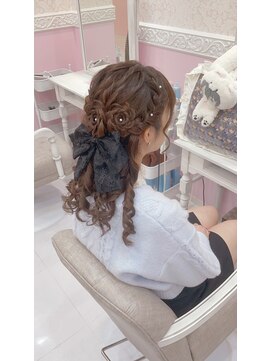 アリエス 池袋駅西口店(Aries) お花3連ハーフアップ