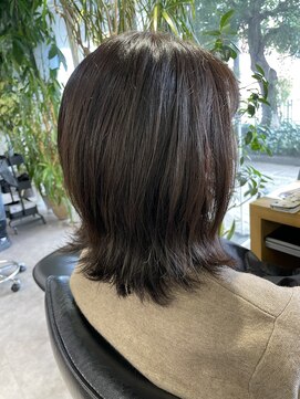 シェル 吉祥寺(shell) グレージュカラー/ボブウルフ/黒髪/ココアベージュ