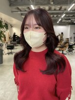 ソピ バイ インビテーション(sopi by invitation)&nbsp;くびれレイヤー　レイヤーカット　ワインレッド　ボルドーカラー