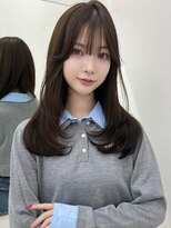 アイトーキョーエス 渋谷(AI TOKYO S)&nbsp;オリーブグレージュ顔まわりレイヤー透明感ハッシュカット前髪