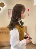◎韓国ヘアー顔周りレイヤーおくれ毛ミディアム前髪名古屋/名駅