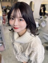 ラルム 新宿(LARME SHINJUKU)&nbsp;髪質改善縮毛矯正レイヤーカット顔周り前髪韓国ミニウルフ/新宿