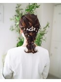 編みおろし/ヘアアレンジ/参列セット/結婚式