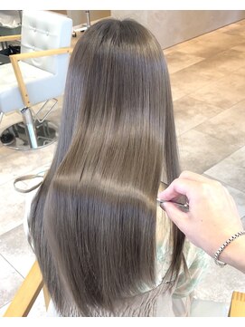 ザックジングウ 表参道(ZACC JINGU) 縮毛矯正/髪質改善/グレージュ/ツヤ髪/オリーブベージュ