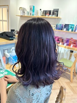 ふんわりラベンダーブラウン小顔