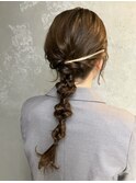 【おしゃれ編み下ろしヘアアアレンジ】ヘアセット/お呼ばれヘア