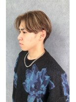 クレオ 福大通り店(CREO) 茶髪センターパート×ハイライト