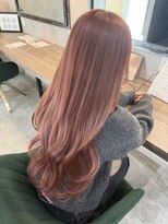 スキル 石岡(SKILL)&nbsp;髪質改善×ケアブリーチ ピンクベージュ艶ロング